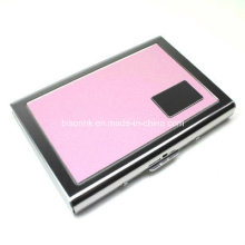 Colorful Logo Embossed Top Grain Metal Wallets for Cards